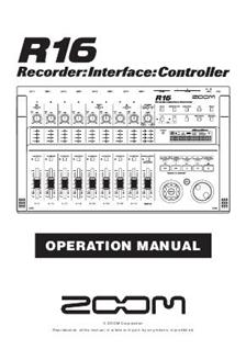 Zoom R16 manual. Camera Instructions.